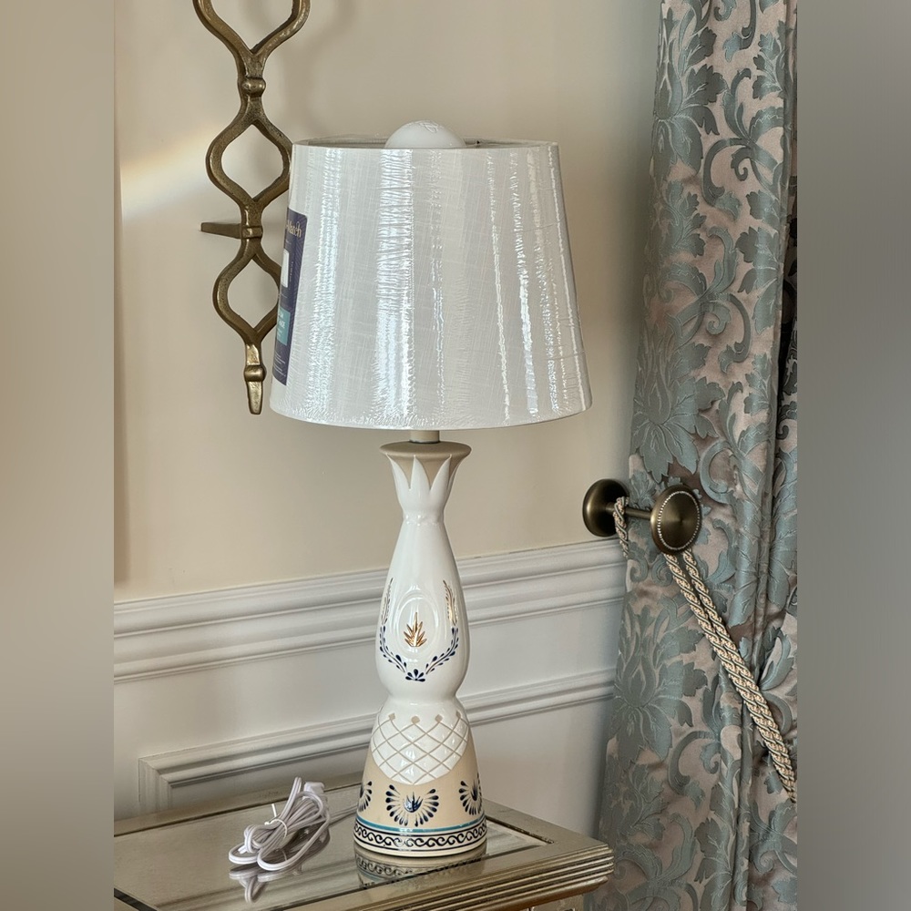 Clase Azul Anejo Tequila handcrafted bottle lamp.
